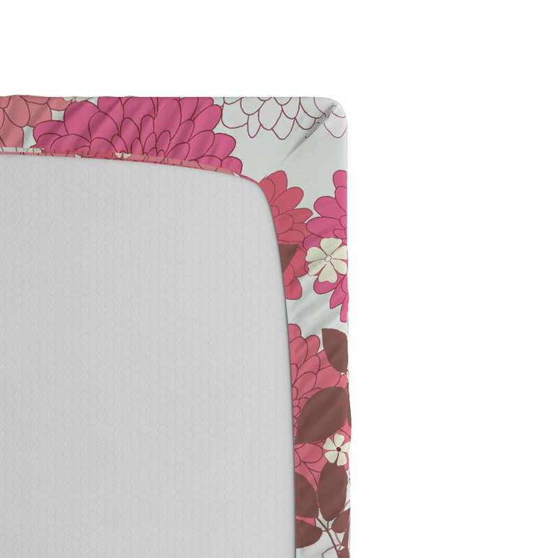 Microfiber Floral Fitted Sheet, Twin XL Fitted Sheet