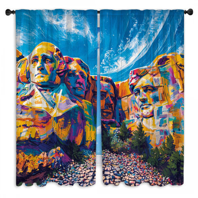 Mont Rushmore, rideaux obscurcissant et obscurcissant - 2 panneaux