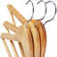 Cintre standard en bois Nialah antidérapant pour costume, manteau, robe, chandail