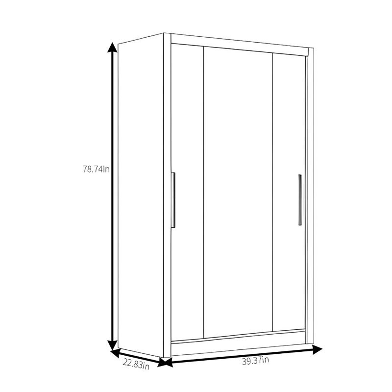 Gerber, 78.74" H x 39.37" W x 22.83" D