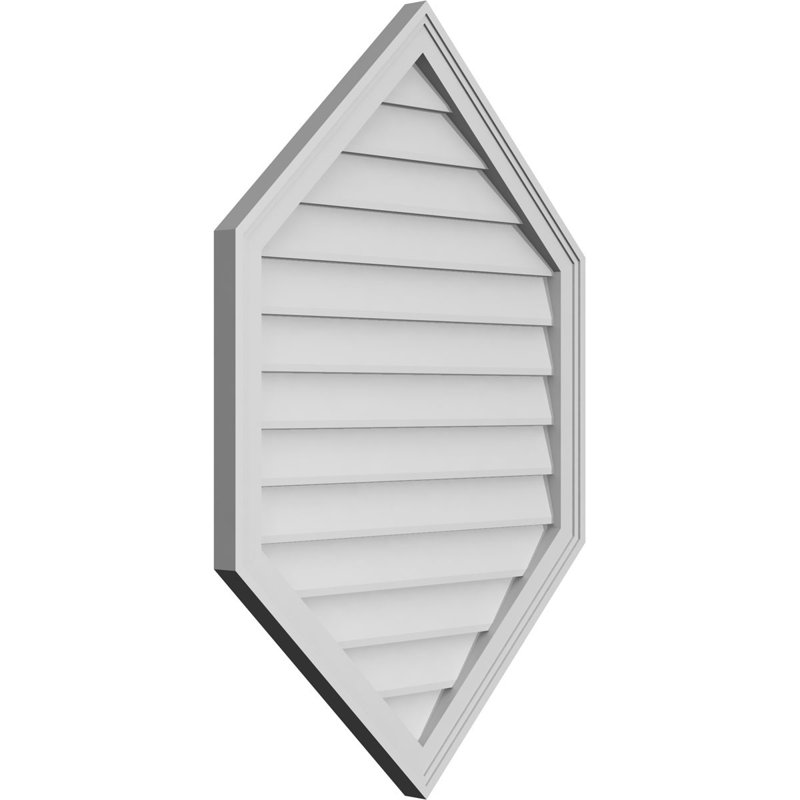 Ventilé vertical à pignon vertical 11/12 po, H 42 po x l 28 po x P 1,5 po