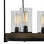 Luminaire câblé à 8 lumières H 39 po en métal et bois