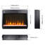 Foyer électrique encastrable 1400W - 23 pouces, flamme réaliste, côté, télécommande, protection contre la surchauffe et les fusibles, effet de flamme de 5 pouces, protection 5000 / H,