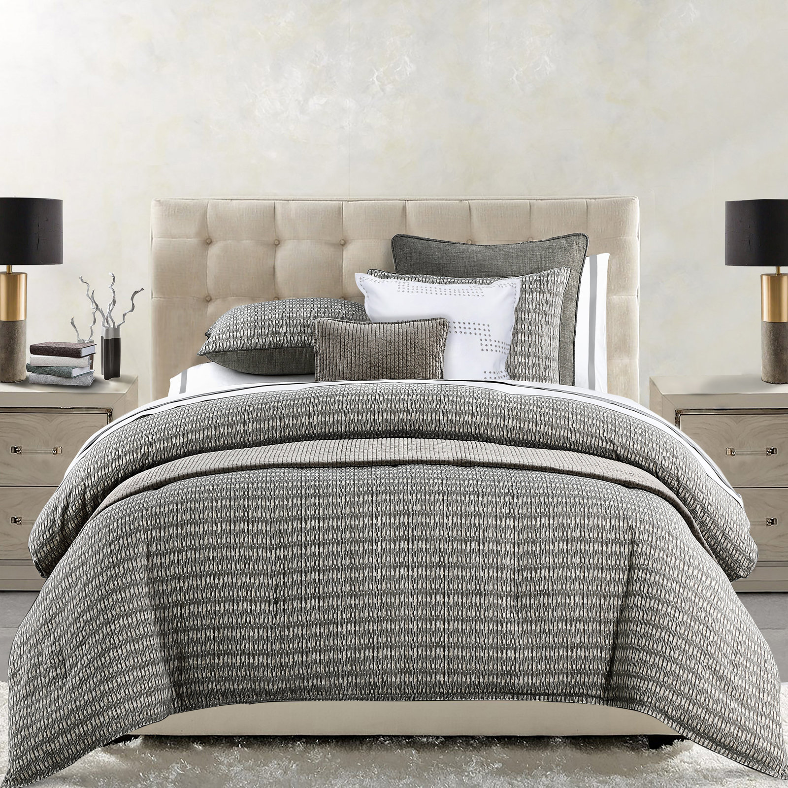 Fenton Cotton Blend Duvet Cover Set, King Duvet Cover + 2 King Shams