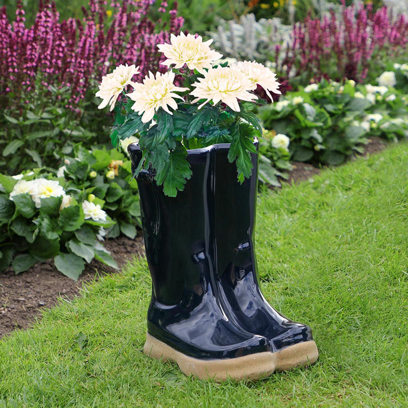 Myrick Ceramic Statue Planter, Black