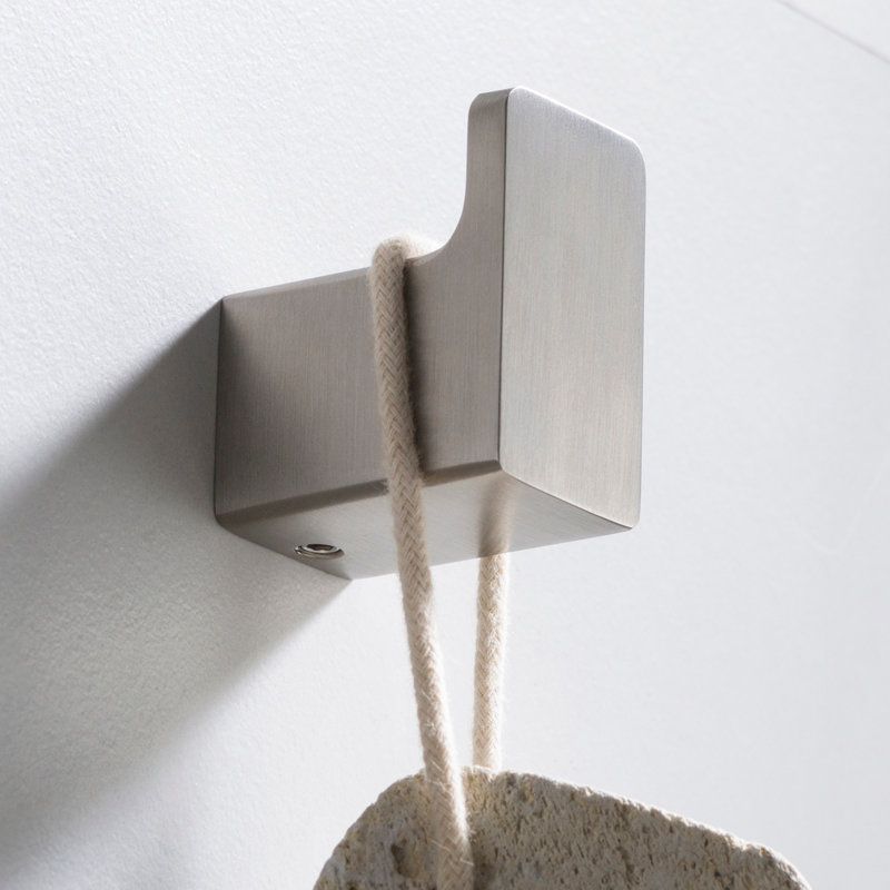Stelios Wall Mounted Towel Hook, Brushed Nickel