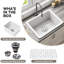  Cozystream 24 in. Undermount/Drop-In Single Bowl White Fireclay Kitchen Sink with Bottom Grid and Strainer