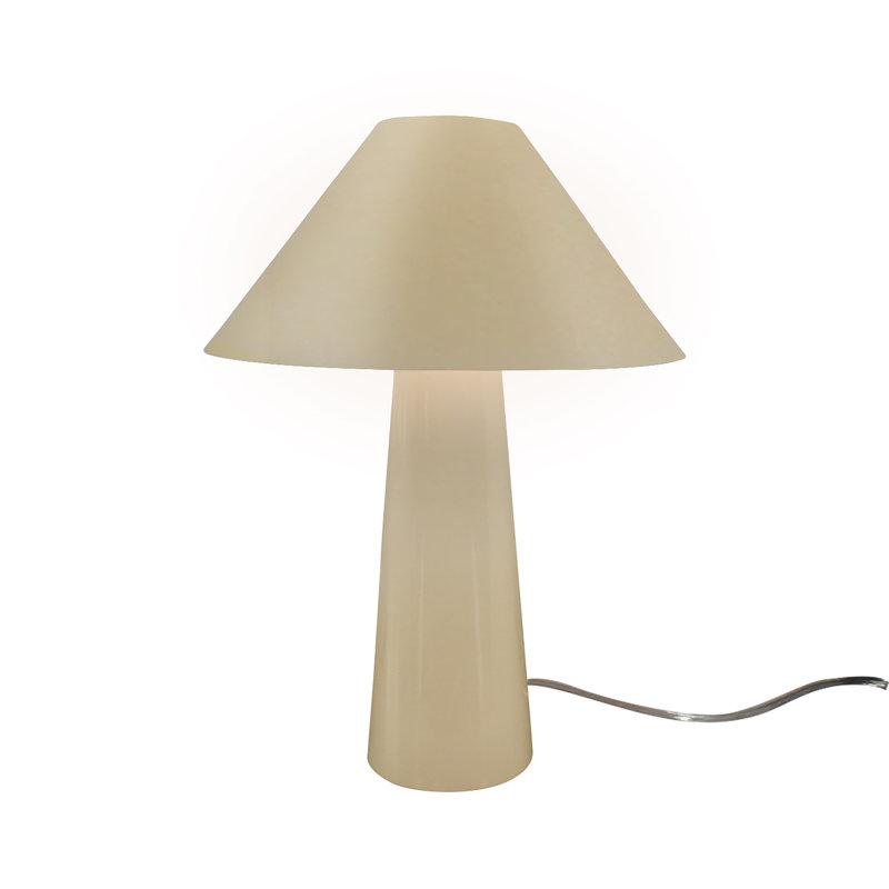Lampe de table en céramique Caroldine, Vanille lustrée