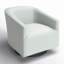 Fauteuil demi-tonneau pivotant en simili cuir Hall-687123744