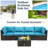 Rattan Sectional Seating Group with Cushions-191992088