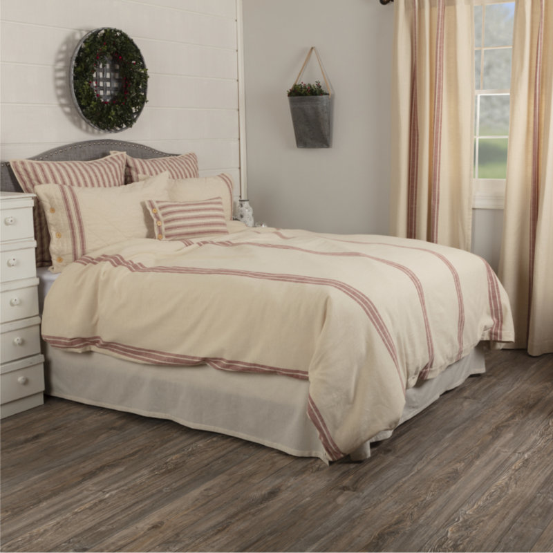 Housse de couette Market Place, Housse de couette pour grand lit, Rouge