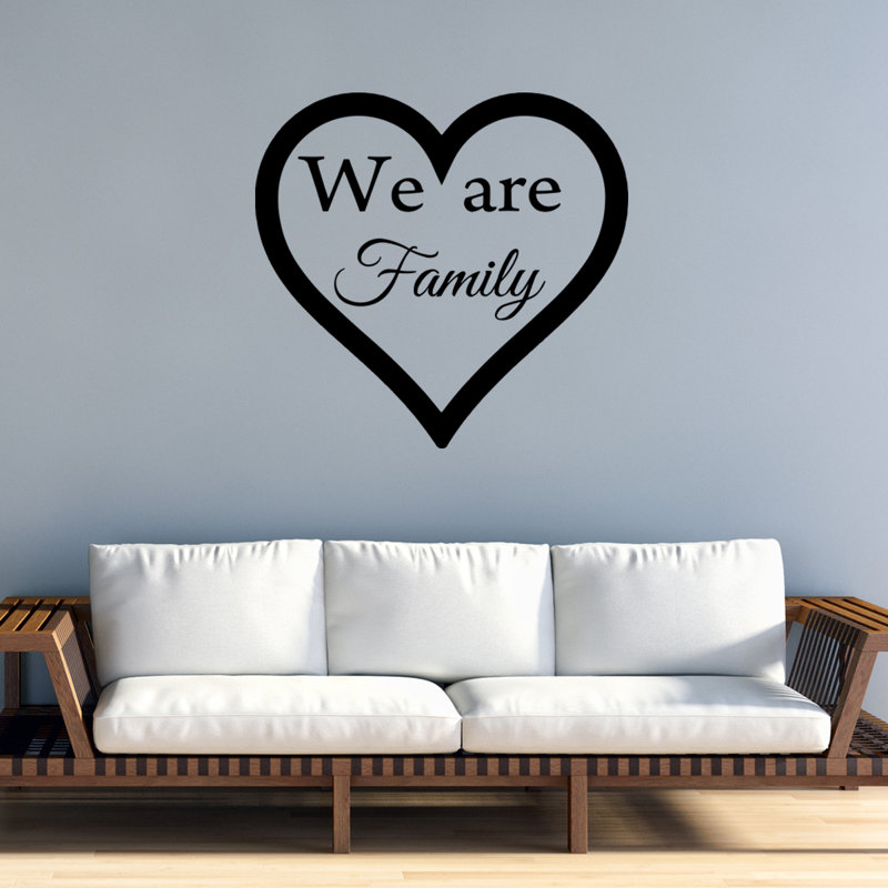 Décalcomanie murale « we » family, H 18 po x l 18 po