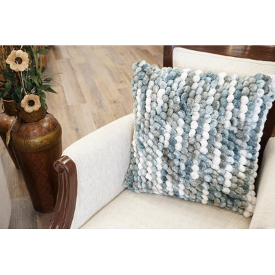  Pompom Throw Pillow