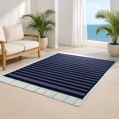Tapis intérieur / extérieur bleu HorizontalStripes