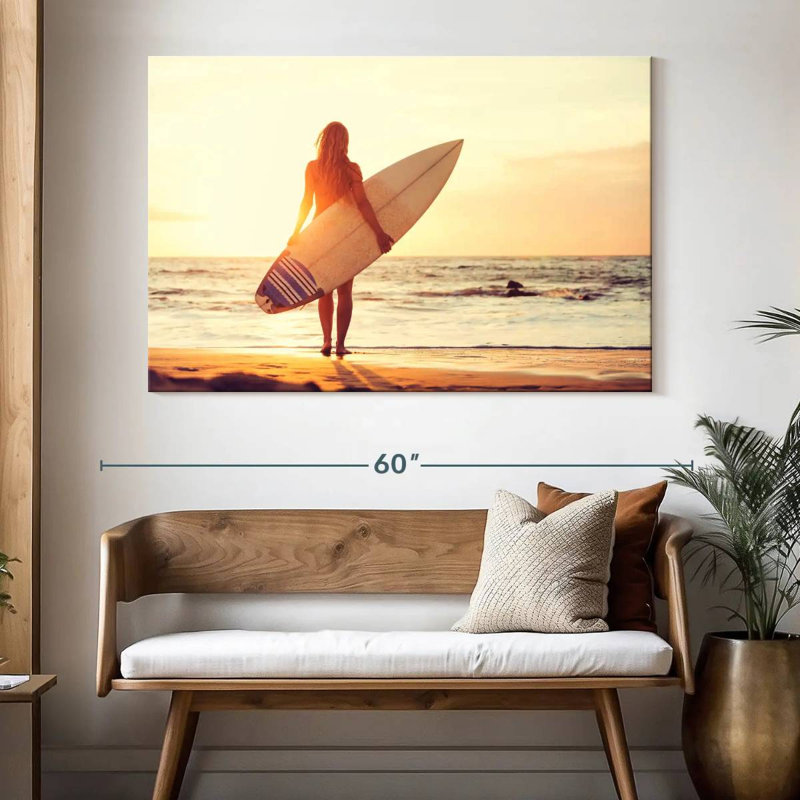 Senne Female Surfer, 34" H x 51" W