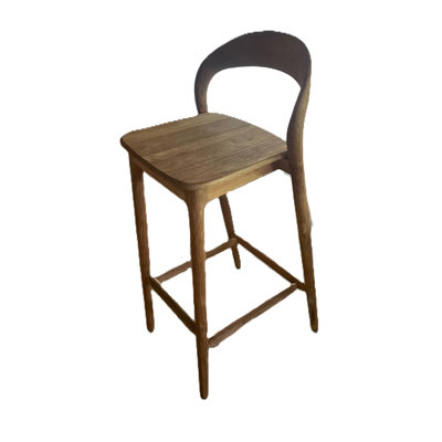 Bar Stool with Solid Wood Frame