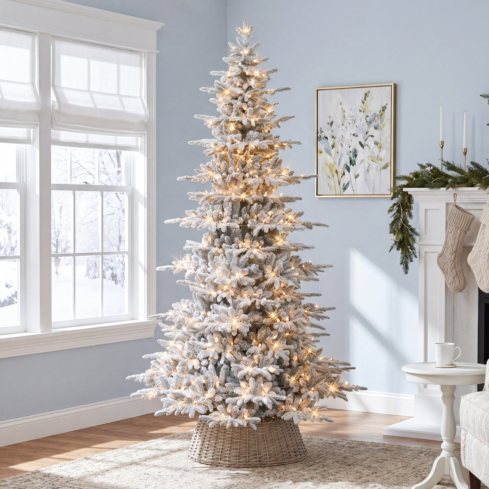 Gervon Lighted Artificial Fir Christmas Tree