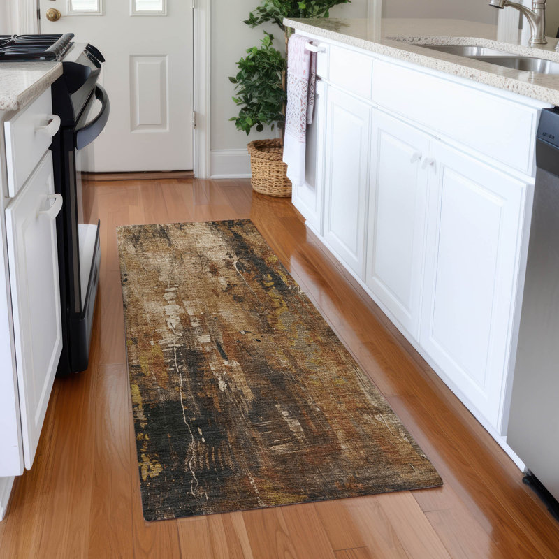 Premium Machine Washable Strinko AMF1683 Modern Rug, Runner 2'3" x 7'6"