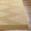 Tapis géométrique beige / orange en polypropylène tissé à la machine Jemichael-1851443142