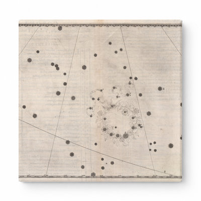 Corona Borealis (Uranometria, 1603) — Square Canvas Wall Art