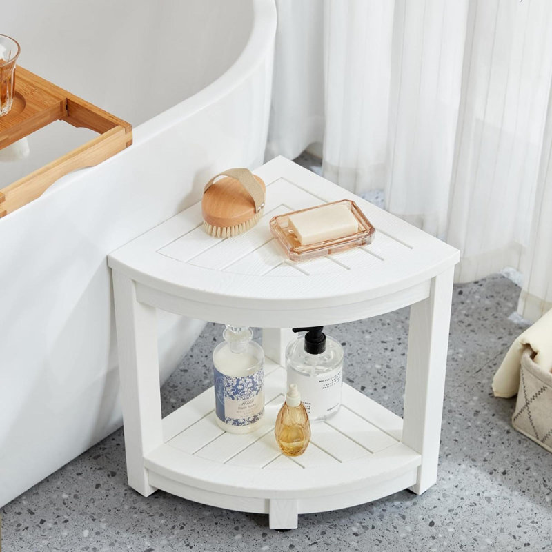 13'' W Shower Bench, White
