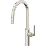 Descanso Kitchen Pull-Down Faucet with Button Sprayer - High Arc Spout