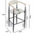 2 Counter Stool - Beige Upholstered With Iron Framework Height Bar Stools (pair) Pu Leather And Long-lasting Frame