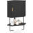 Corner Wall Mount Bathroom Medicine Cabinet With Adjustable Shelf & Towel Bar, 3-Tier Over Toilet Storage Cabinet For Small Space, Black-125974674