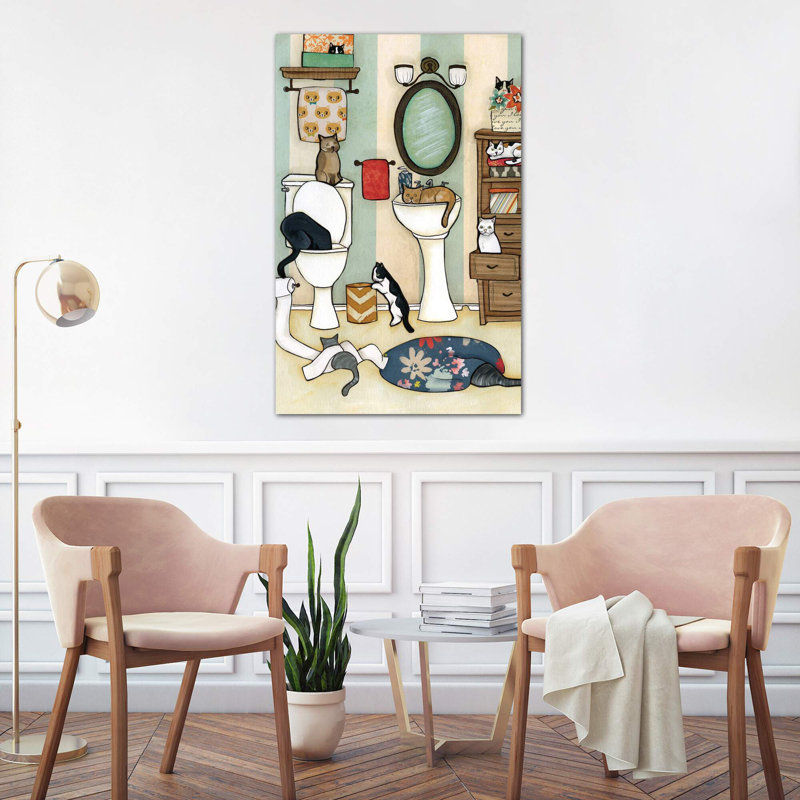 The Big Black Cat by Jamie Morath - Wrapped Canvas Print, 101.6 cm H x 66.04 cm W x 1.91 cm D