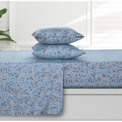 Sateen Floral Sheet Set