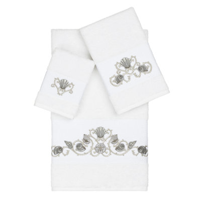 Bella Embellished 3 Piece Towel Set