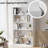 5 Shelf White Bookcase 60 Inch Tall Wood Bookshelf For Bedroom, Adjustable And Durable Storage Solution