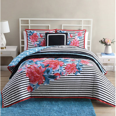 Nikki Reversible Floral Comforter Set