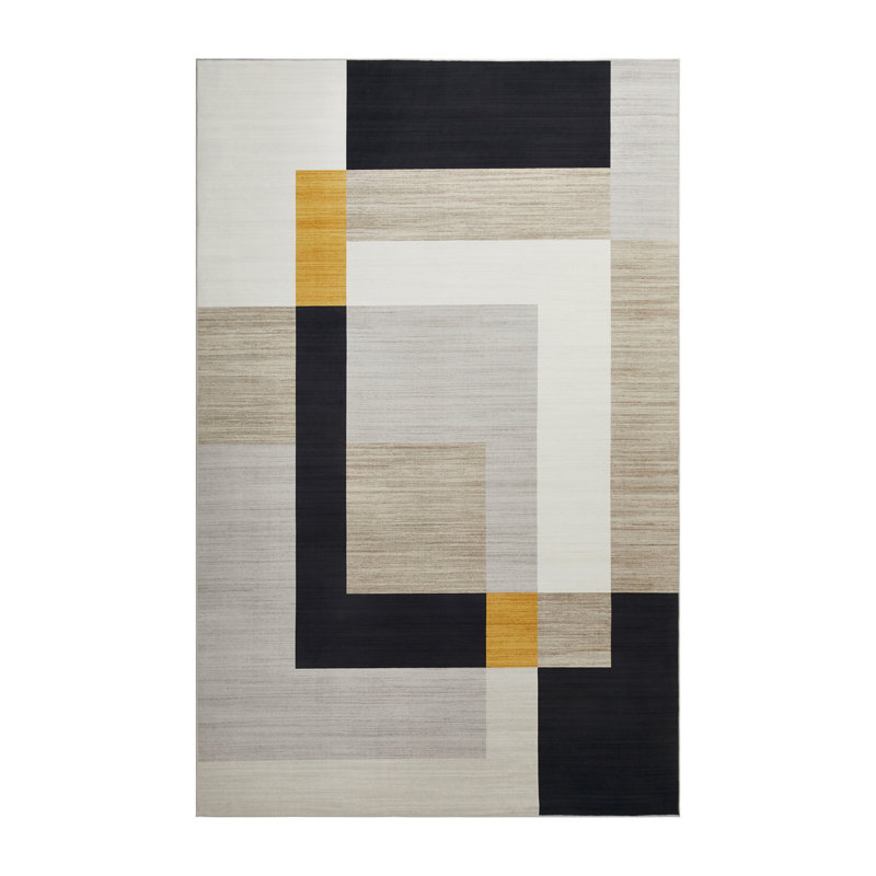 Abstract Machine Printed Area Rug, Rectangle 40 x 60 cm
