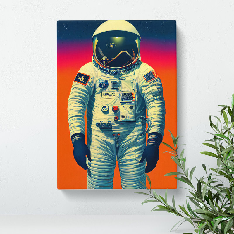 Bold Astronaut - Wrapped Canvas, 60cm H x 40cm W x 3cm D