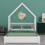 Lit plateforme House avec garde-corps et 2 tiroirs-221406718