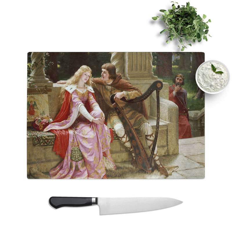 Tristan and Isolde by Edmund Leighton Chopping Board, 0.4cm H x 20cm W x 28.5cm L