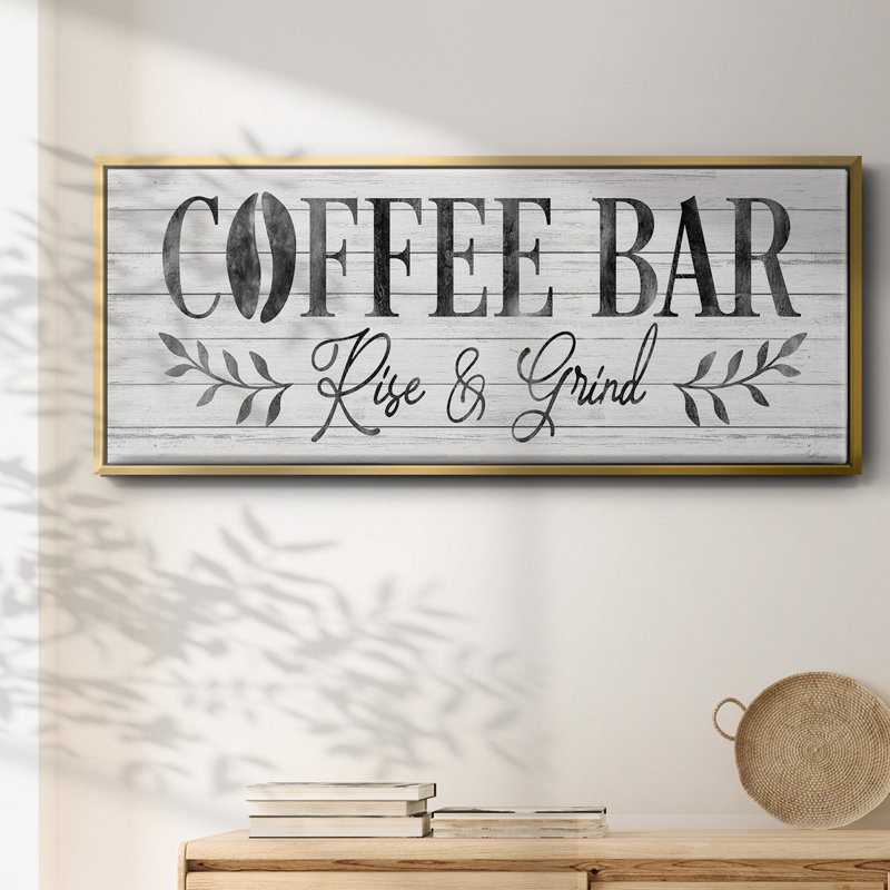 Coffee Bar- Framed Canvas