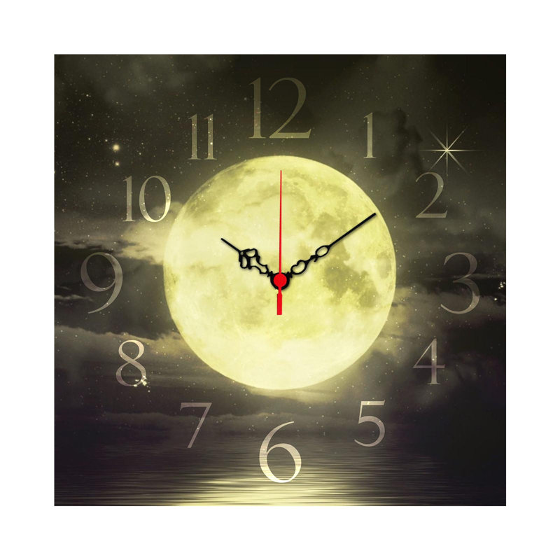 Elegant Decorative Wall Clock, 15.7 x 15.7 inches | 100% MDF, Thickness: 0.2 inches | Stylish Home Décor for Living Room, Bedroom & Office | Modern Design with Minimalist Aesthetic