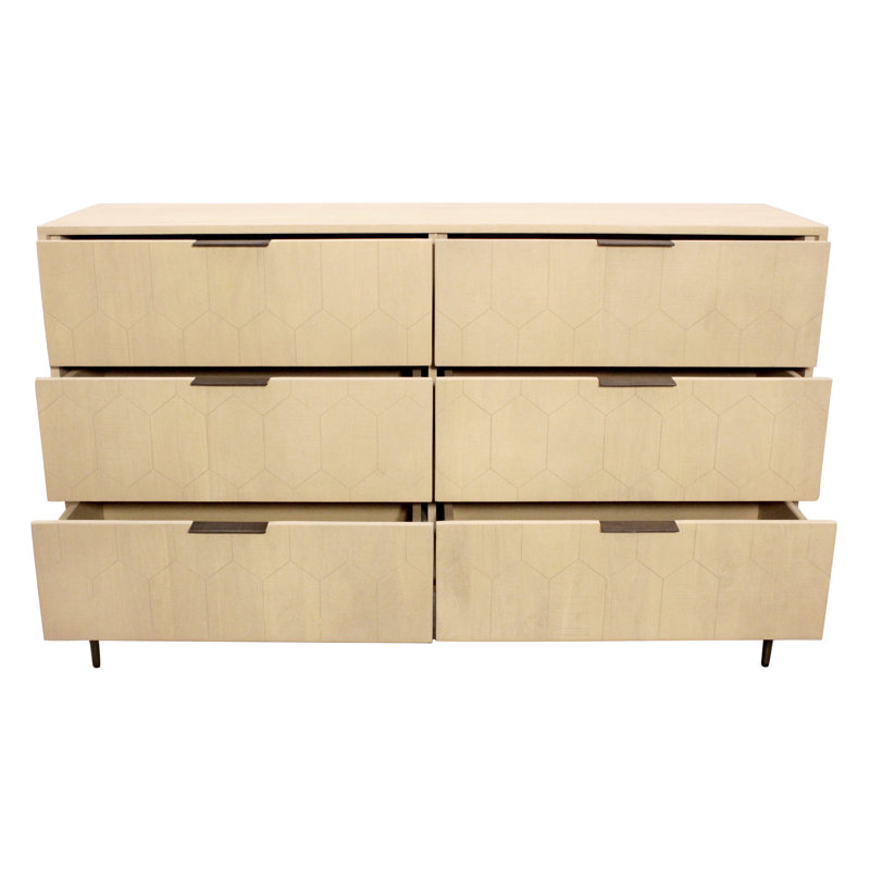 Commode 4 tiroirs Ren au fini naturel vieilli contemporain sur bois massif