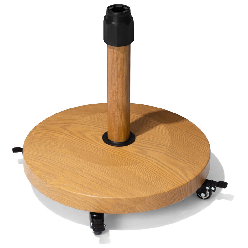 Viviane 54,62 Lb. Base de parasol avec roulettes, teck, Teck