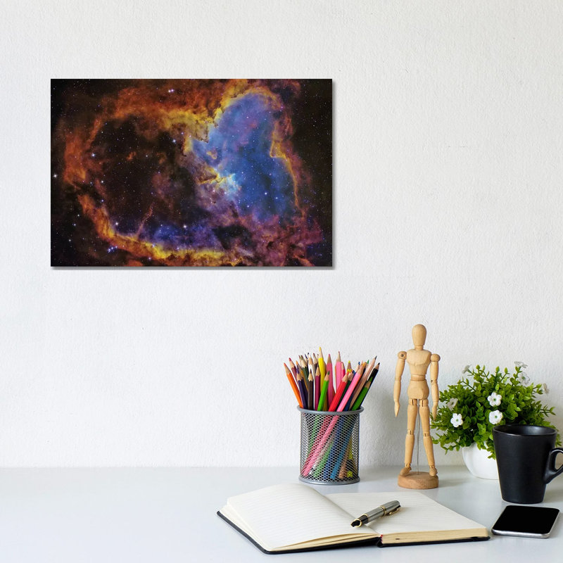 The Heart Nebula (IC 1805) In The Cassiopeia Constellation by Roberto Colombari - Wrapped Canvas Print