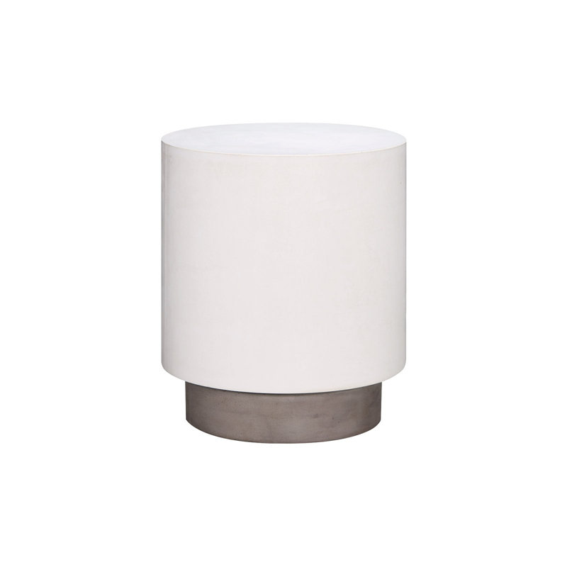 Tabouret décoratif poncho Perpetual, Gris ardoise, Ivoire blanc
