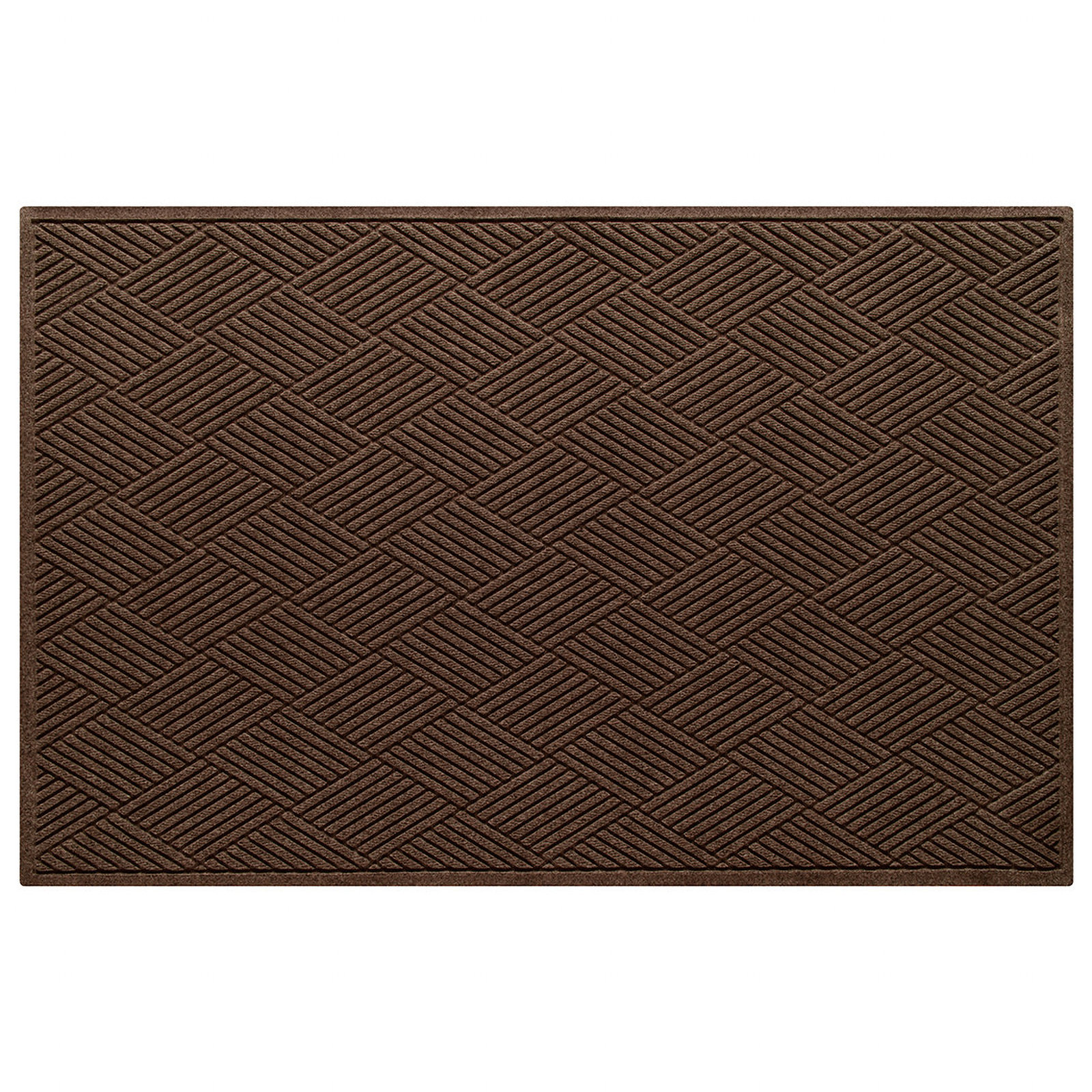 WaterHog® Diamonds Non-Slip Doormat, Dark Brown, Rectangle 4' x 6'