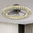 22" Hudman Dimmable Crystal Ceiling Fan with LED Lights-1964117116