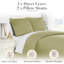 Housse de couette Southshore Basics de Southshore Fine Linens, couleur vert sauge, en microfibre doublement brossée avec fermeture éclair invisible et attaches aux coins, 1 taie d'oreiller, taille Twin/Twin TG-336246533-336246575
