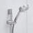 Bathroom Matte Black Shower Head - 10-Inch With 5-Spray Handheld And Slide Bar Wall Mounted Faucet System For Bath