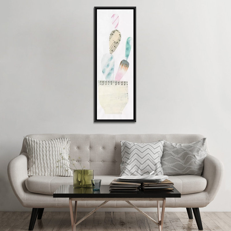 « collage cactus vii », toile d’impression, H 60 po x l 20 po x P 1,5 po, Toile tendue