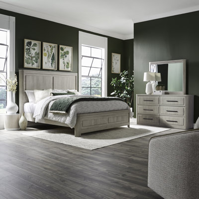 Izzabell Chasteen Queen Panel Bed, Dresser & Mirror Bedroom Set