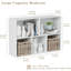 Cinq bibliothèques à dos fermé, organisateur de rangement en bois naturel, vitrine moderne à tablettes ouvertes pour le bureau de la chambre à coucher-972360247